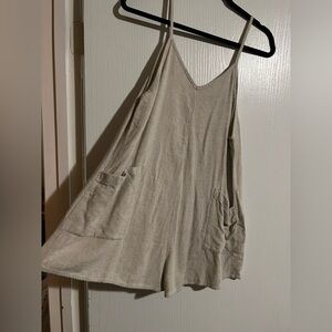 Carly Jean Cream Sleeveless Romper